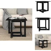 vidaXL Table basse noire 50x50x45 cm pin massif - Tables basses