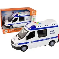 Lean Toys Voiture de police Voiture de police Conduire Friction Sons Lumière