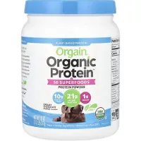 Orgain Protéine biologique + 50 superaliments, Fudge au chocolat crémeux - 510g