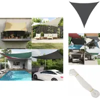 vidaXL Voile d'ombrage Oxford-Tissu Triangulaire 4,5x4,5x4,5 m Anthracite - Parasols & Protection solaire