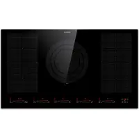 Klarstein Plaque Induction en Céramique de 9600W, Plaque de Cuisson Electrique à Induction, Plaque Induction 5 Feux, Tables de Cuisson, Plaques chauffantes Flex Zone, Rechaud Electrique Cuisine