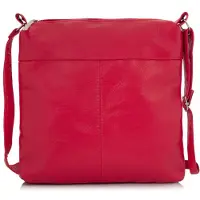 Belveder Sac bandoulière en cuir véritable rouge de la marque , élégant sac à épaule idéal pour le quotidien, les soirées, les voyages et les loisirs, modèle carré compact