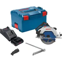 Bosch Scie circulaire sans fil GKS 18V-68-2 18 V 190 mm sans balais + 1 batterie ProCORE 4,0 Ah + chargeur + L-Boxx