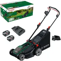 Bosch Tondeuse à gazon sans fil ROTAK18V2-43 - - avec 2 batteries 4,0Ah - chargeur - 06008B9L00