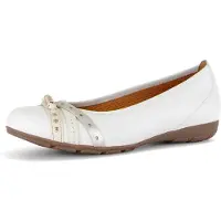 Gabor : Chaussures plates, mocassins, ballerines, couleur blanche, pour occasions spéciales
