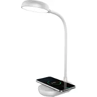 BigBen Interactive Station de charge sans fil 15W Qi + Lampe + Câble de charge USB C/C Argent Glossy Bigben