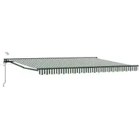 vidaXL Store électrique rétractable vert, blanc, anthracite 5 x 3 m