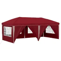 vidaXL Tente de réception pliable 575 x 288 x 245 cm Rouge bordeaux