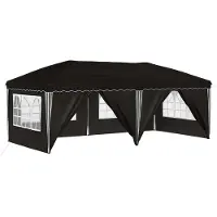 vidaXL Tente de réception pliable 575 x 288 x 245 cm, noire