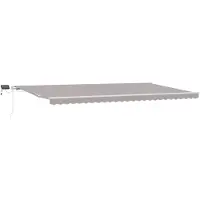 vidaXL Store à rallonge gris clair 600 x 350 cm en tissu et aluminium