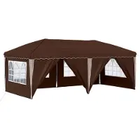 vidaXL Tente de réception pliable 575 x 288 x 245 cm, marron