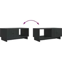 vidaXL Table basse noire 90 x 50 x 40 cm en aggloméré