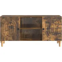 vidaXL Meuble TV en chêne fumé 102 x 34,5 x 50 cm en aggloméré