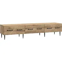 vidaXL Meuble TV en chêne Artisan, 147 x 34,5 x 30 cm, aggloméré