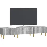 vidaXL Meuble TV Sonoma gris 147 x 34,5 x 30 cm en aggloméré