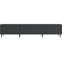 vidaXL Meuble TV noir 147 x 34,5 x 32 cm en aggloméré