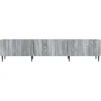 vidaXL Meuble TV , gris Sonoma, 147 x 34,5 x 32 cm, aggloméré