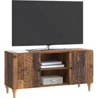vidaXL Meuble TV en bois recyclé 102 x 34,5 x 50 cm, aggloméré