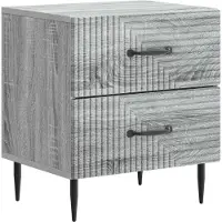 vidaXL Cabinet de chevet avec tiroir Sonoma gris 43 x 34,5 x 47,5 cm