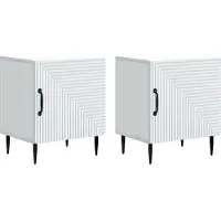 vidaXL Cabinet de chevet 2 pcs Blanc 43 x 34,5 x 50 cm