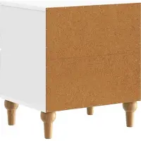 vidaXL Cabinet de chevet avec tiroir Blanc brillant 43 x 34,5 x 48 cm