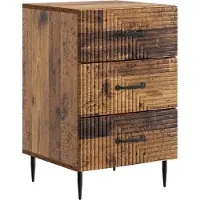 vidaXL Cabinet de chevet avec tiroir Bois ancien 43 x 41 x 66,5 cm