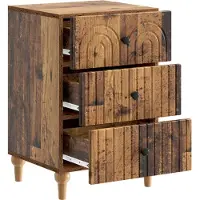 vidaXL Cabinet de chevet avec tiroir Bois ancien 43 x 41 x 66,5 cm