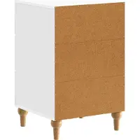 vidaXL Cabinet de chevet avec tiroir Blanc brillant 43 x 41 x 66,5 cm