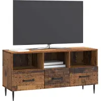 vidaXL Meuble TV en bois recyclé 102 x 34,5 x 50 cm, aggloméré