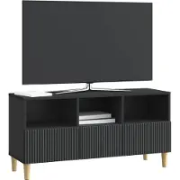 vidaXL Meuble TV noir 102 x 34,5 x 50 cm en aggloméré