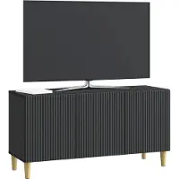 vidaXL Meuble TV noir 99 x 34,5 x 50 cm en aggloméré