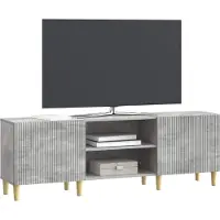 vidaXL Meuble TV , gris béton, 150 x 31 x 50 cm, aggloméré