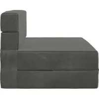 vidaXL Canapé-lit pliant , gris foncé, 190 x 70 x 15 cm, velours