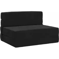 vidaXL Canapé-lit pliable Noir 70 x 72 x 60 cm Tissu