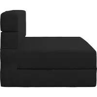 vidaXL Canapé-lit pliable Noir 70 x 72 x 60 cm Tissu