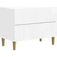 vidaXL Cabinet de chevet avec tiroir Blanc brillant 62 x 34,5 x 48 cm