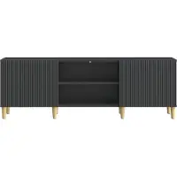 vidaXL Meuble TV noir 150 x 31 x 50 cm en aggloméré