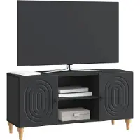 vidaXL Meuble TV noir 102 x 34,5 x 50 cm en aggloméré