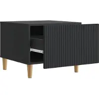 vidaXL Table basse à tiroirs, noire, 49 x 50 x 40 cm, aggloméré