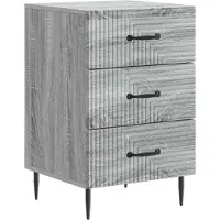 vidaXL Cabinet de chevet avec tiroir Sonoma gris 43 x 41 x 66,5 cm