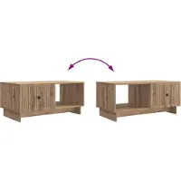 vidaXL Table basse en chêne Artisan 90 x 50 x 40 cm Bois composite