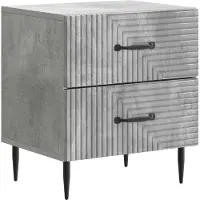 vidaXL Cabinet de chevet avec tiroir Gris béton 43 x 34,5 x 47,5 cm