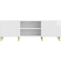vidaXL Meuble TV , blanc brillant, 150 x 31 x 50 cm, aggloméré