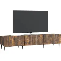 vidaXL Meuble TV en chêne fumé 147 x 34,5 x 32 cm en aggloméré
