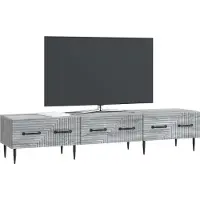 vidaXL Meuble TV Sonoma gris 147 x 34,5 x 30 cm en aggloméré