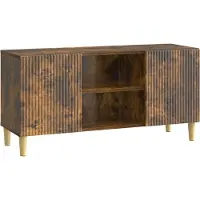 vidaXL Meuble TV en chêne fumé 102 x 34,5 x 50 cm en aggloméré
