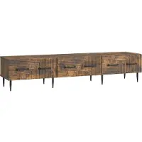 vidaXL Meuble TV en chêne fumé 147 x 34,5 x 30 cm, aggloméré