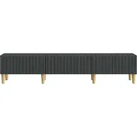 vidaXL Meuble TV 147 x 34,5 x 30 cm Noir Panneau de particules