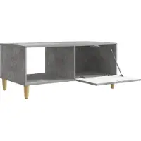 vidaXL Table basse gris béton 90 x 50 x 40 cm en aggloméré