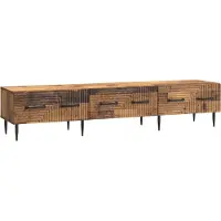 vidaXL Meuble TV en bois recyclé 147 x 34,5 x 30 cm, aggloméré